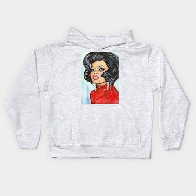 Diana Ross Kids Hoodie by Svetlana Pelin